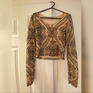 Charlotte Russe Embellished crop top
